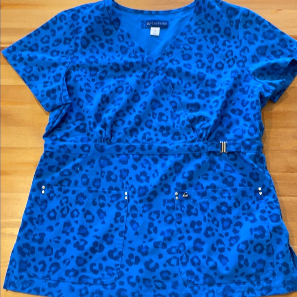 Koi sapphire scrub top